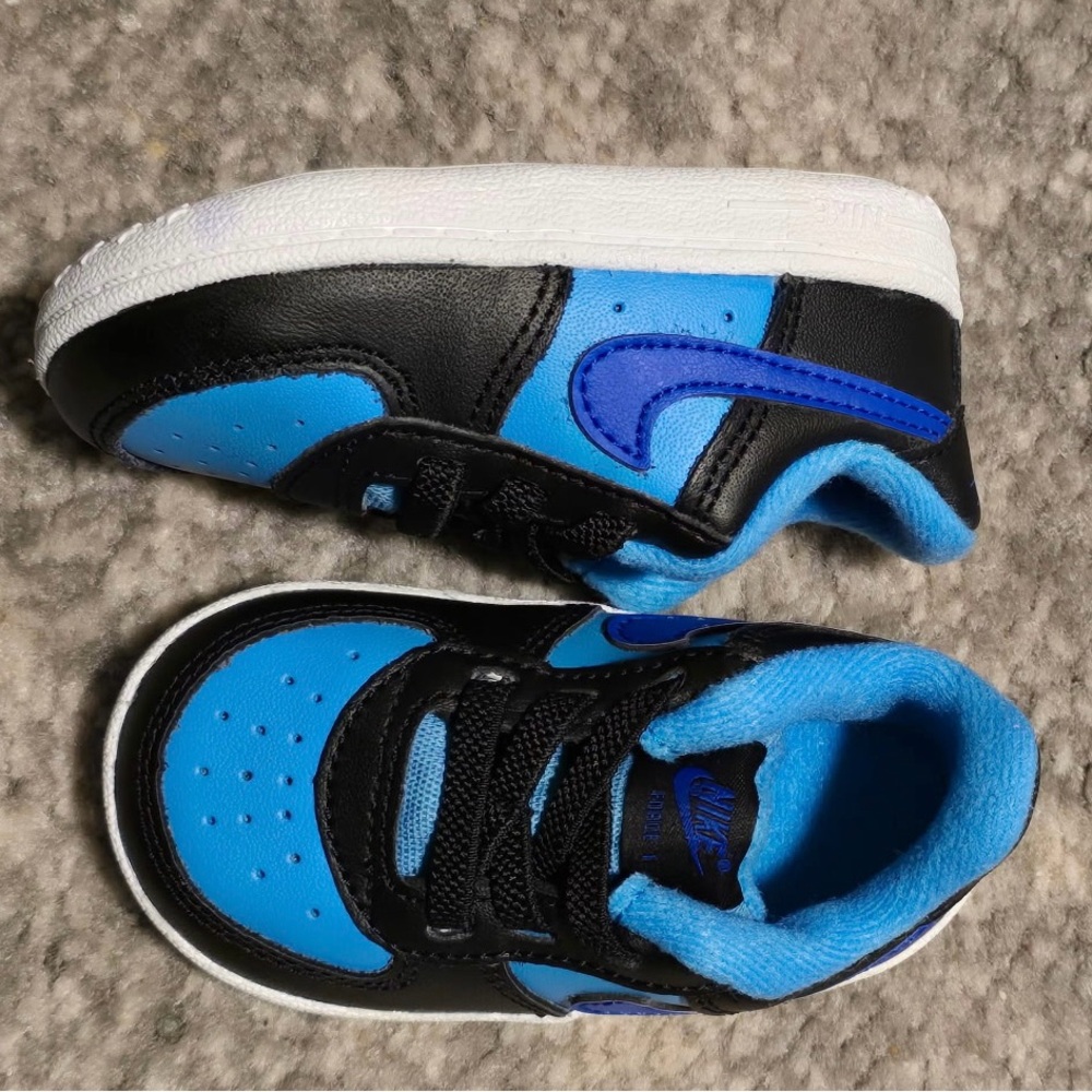 Nike Black and Blue Baby Walker Sneakers